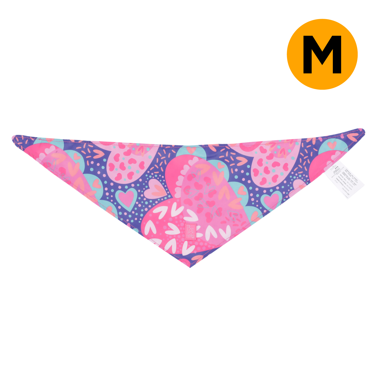 Pañuelo para mascotas doble cara estampado multicolor - Talla M