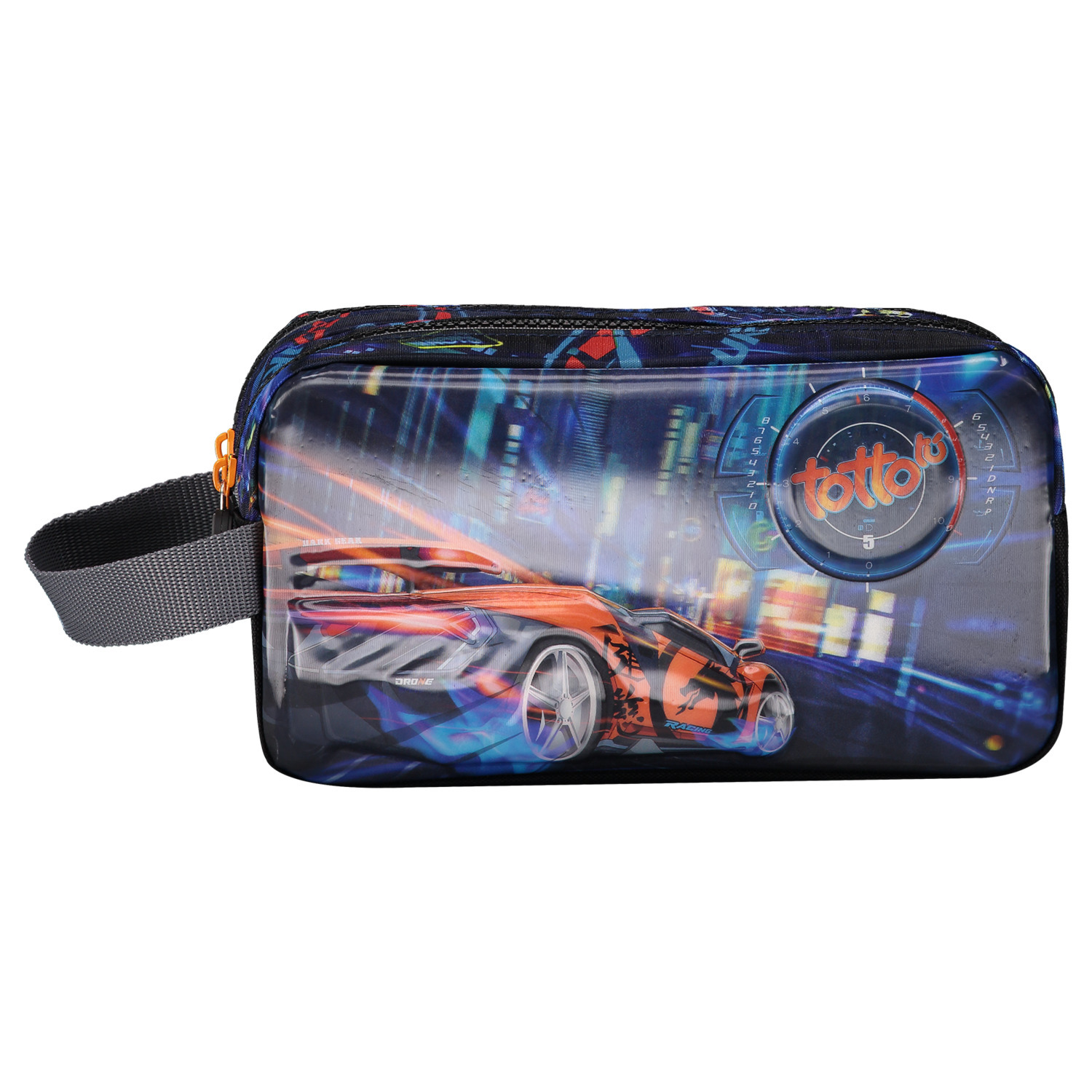 Estuche escolar dos compartimentos - Tuning Car