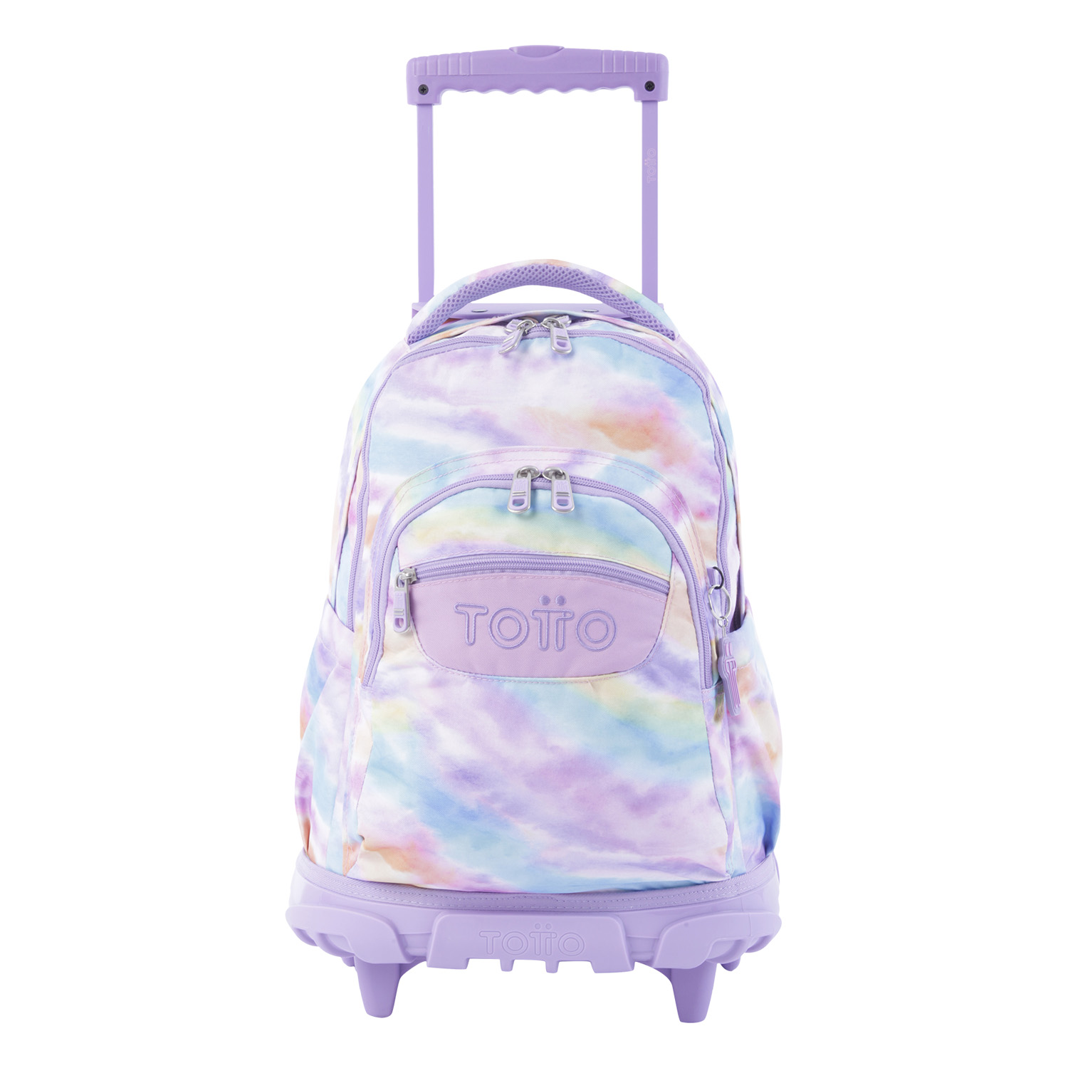 Mochila escolar con ruedas estampados pastel - Renglones