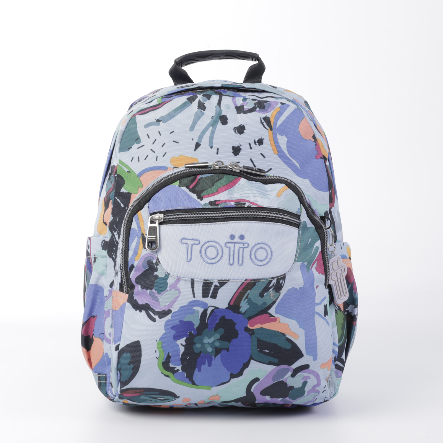 Mochila escolar lienzo floral - Gommas