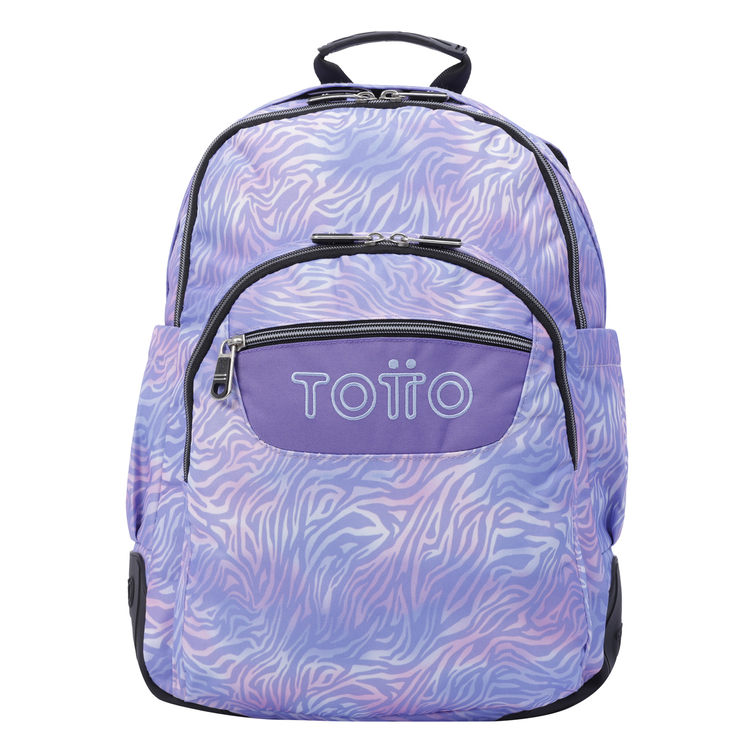 Mochila escolar morado cebra - Crayoles