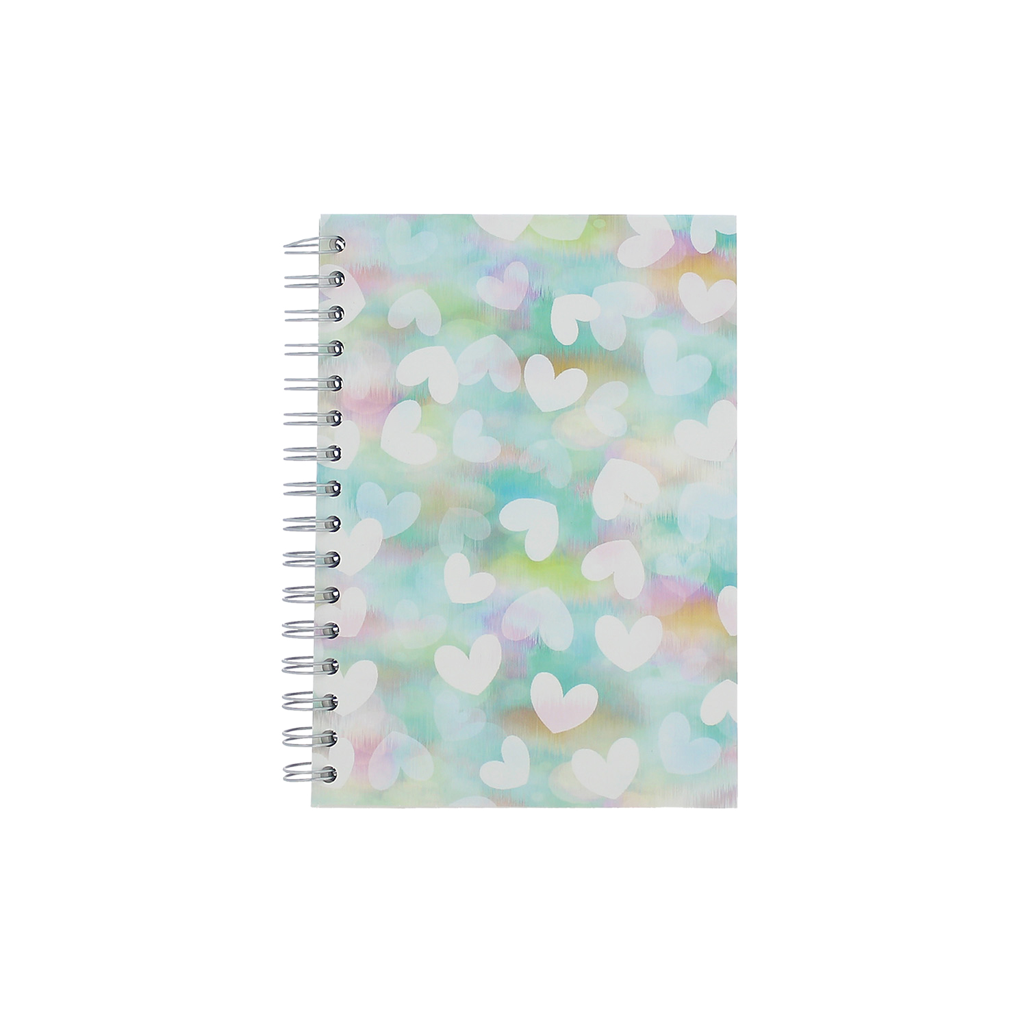 Cuaderno A5 tapa forrada corazones pastel
