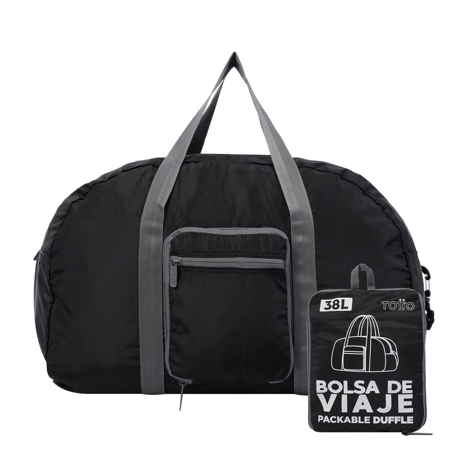 Bolsa de viaje plegable color negro - Branel