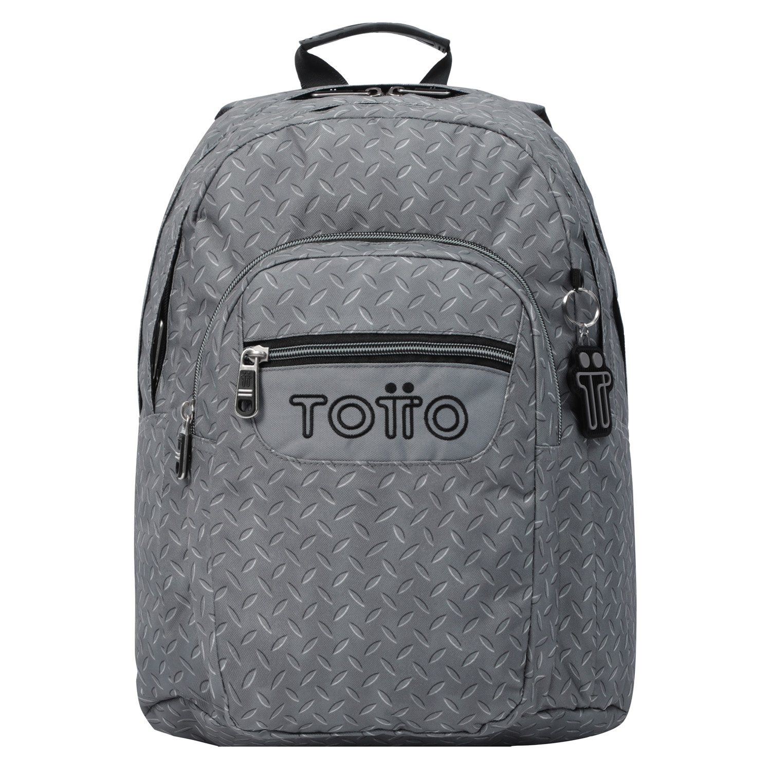 Mochila escolar gris metálico - Lápiz