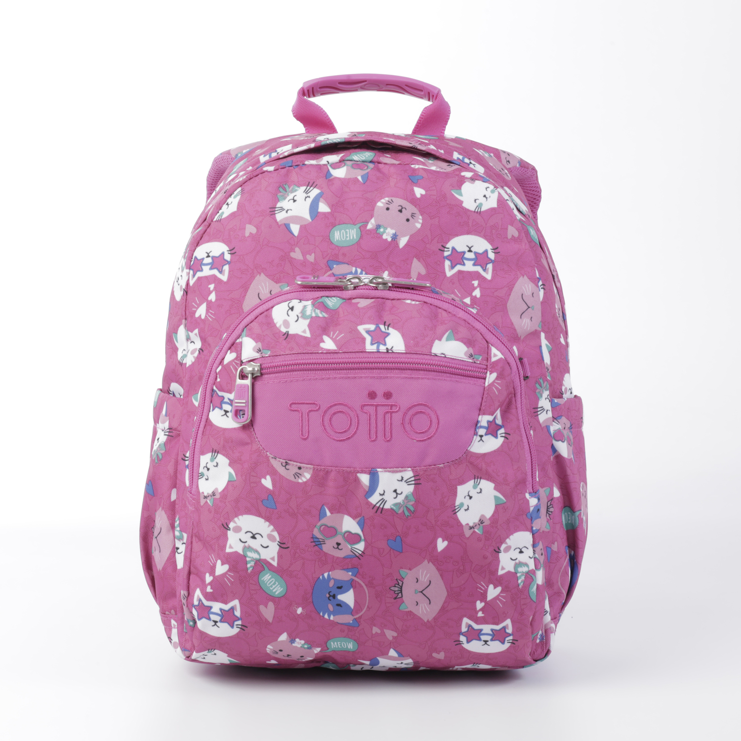 Mochila escolar rosa fiesta gatitos - Gommas