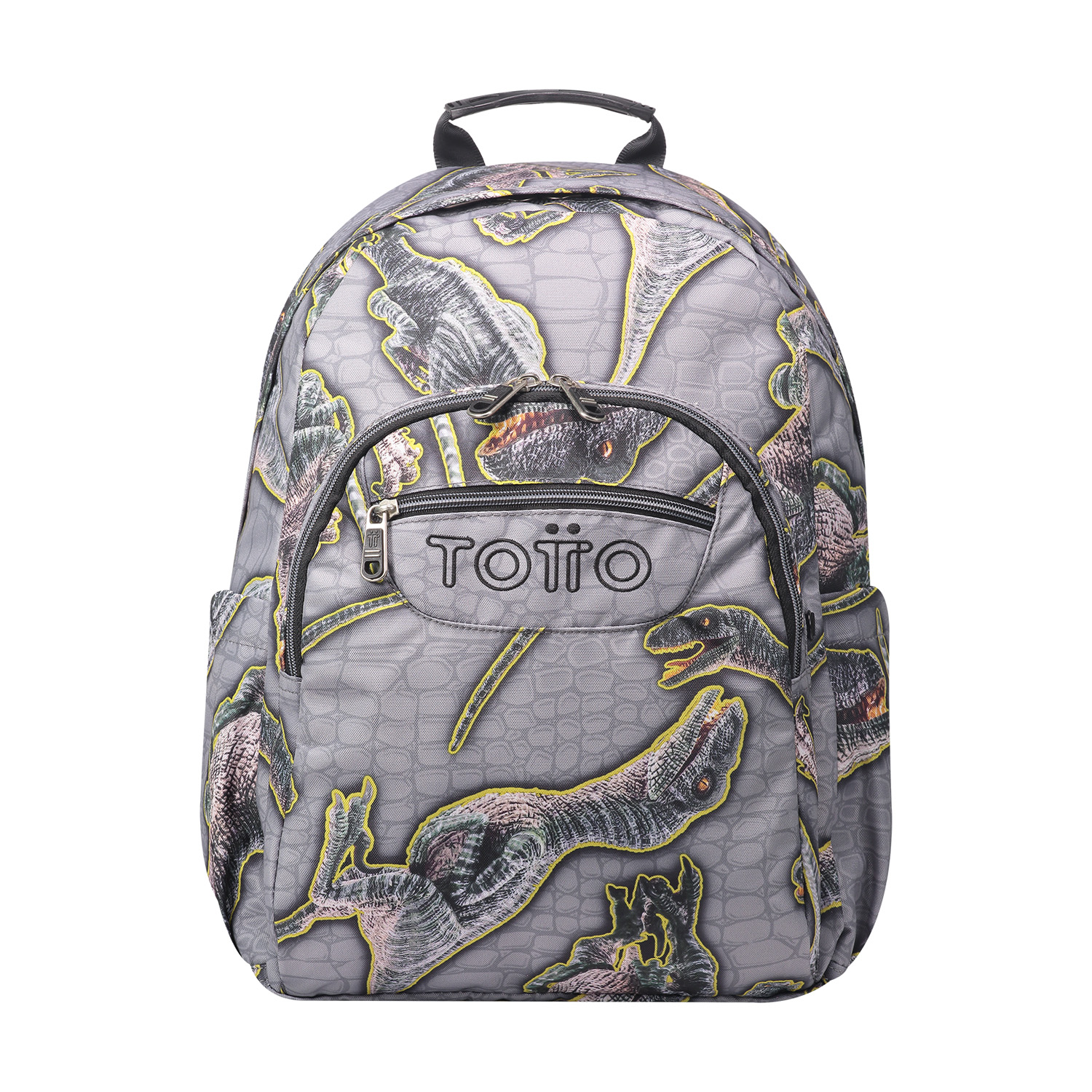 Mochila escolar adaptable a carro estampado dinosaurios - Acuareles