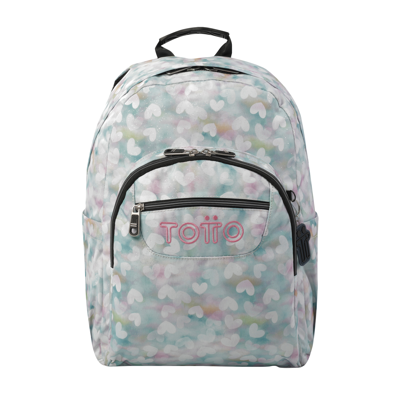 Mochila escolar corazones pastel - Acuarela