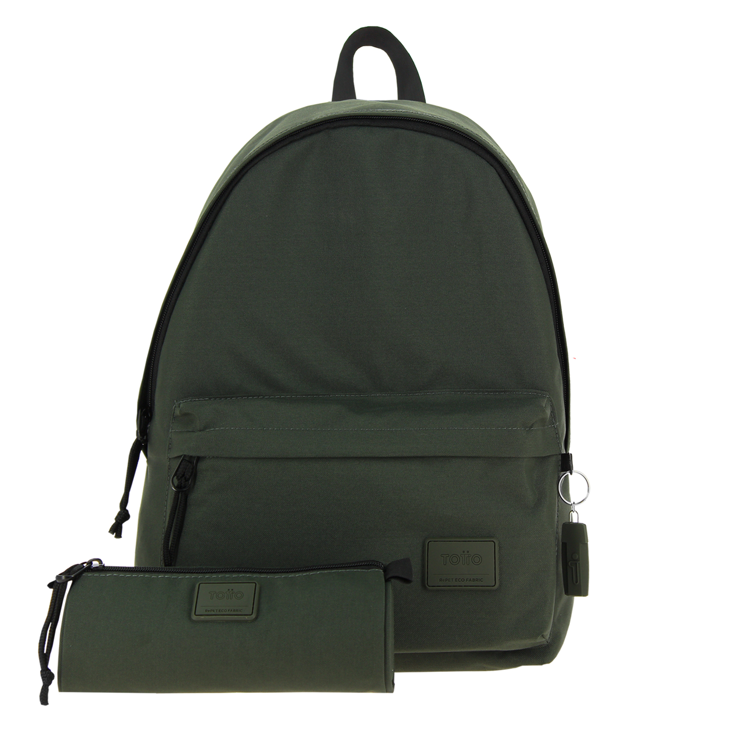 Pack mochila + estuche color verde - Kalex