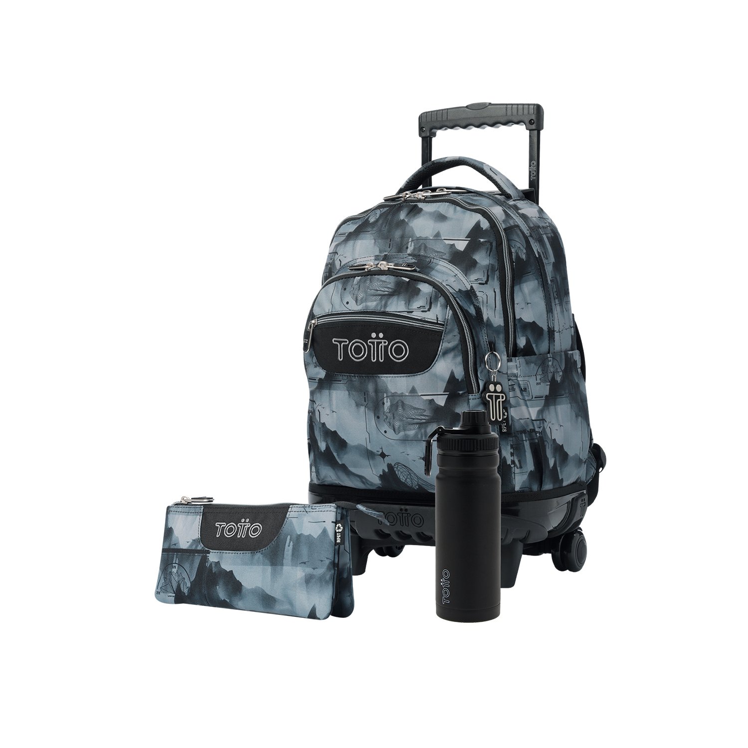 Pack Escolar Digital Hill X3 | Mochila de ruedas + 2 accesorios