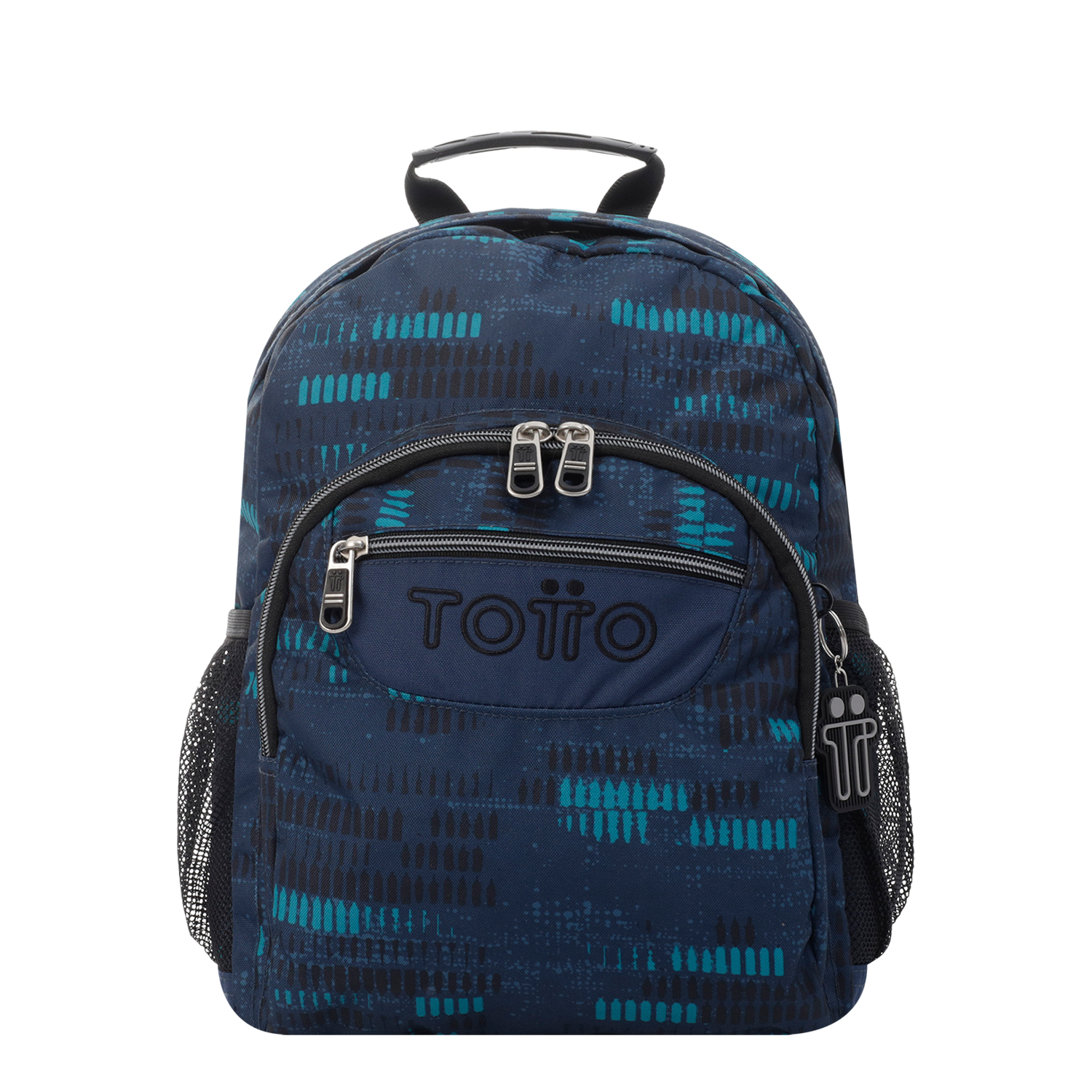 Mochila escolar azul jaspeado - Gommas