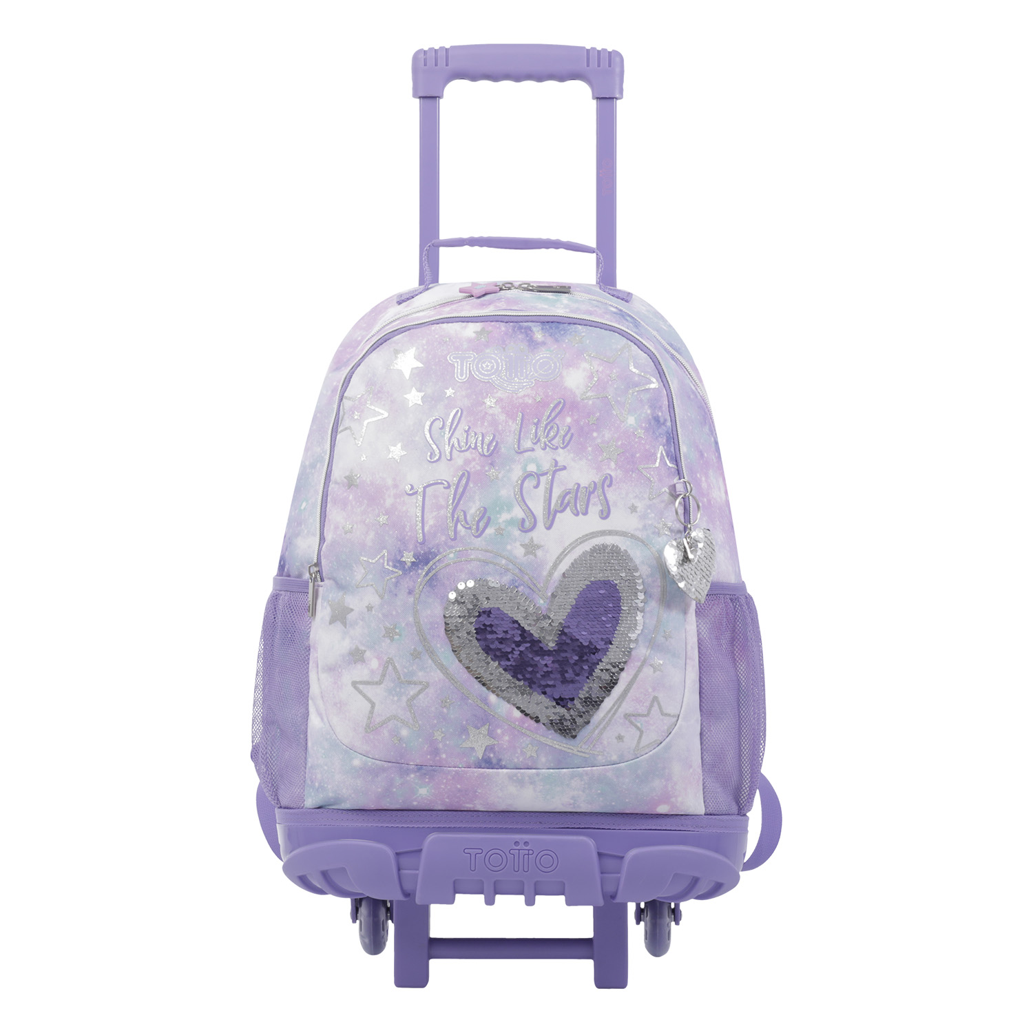 Mochila escolar 3 ruedas - Shiny Heart