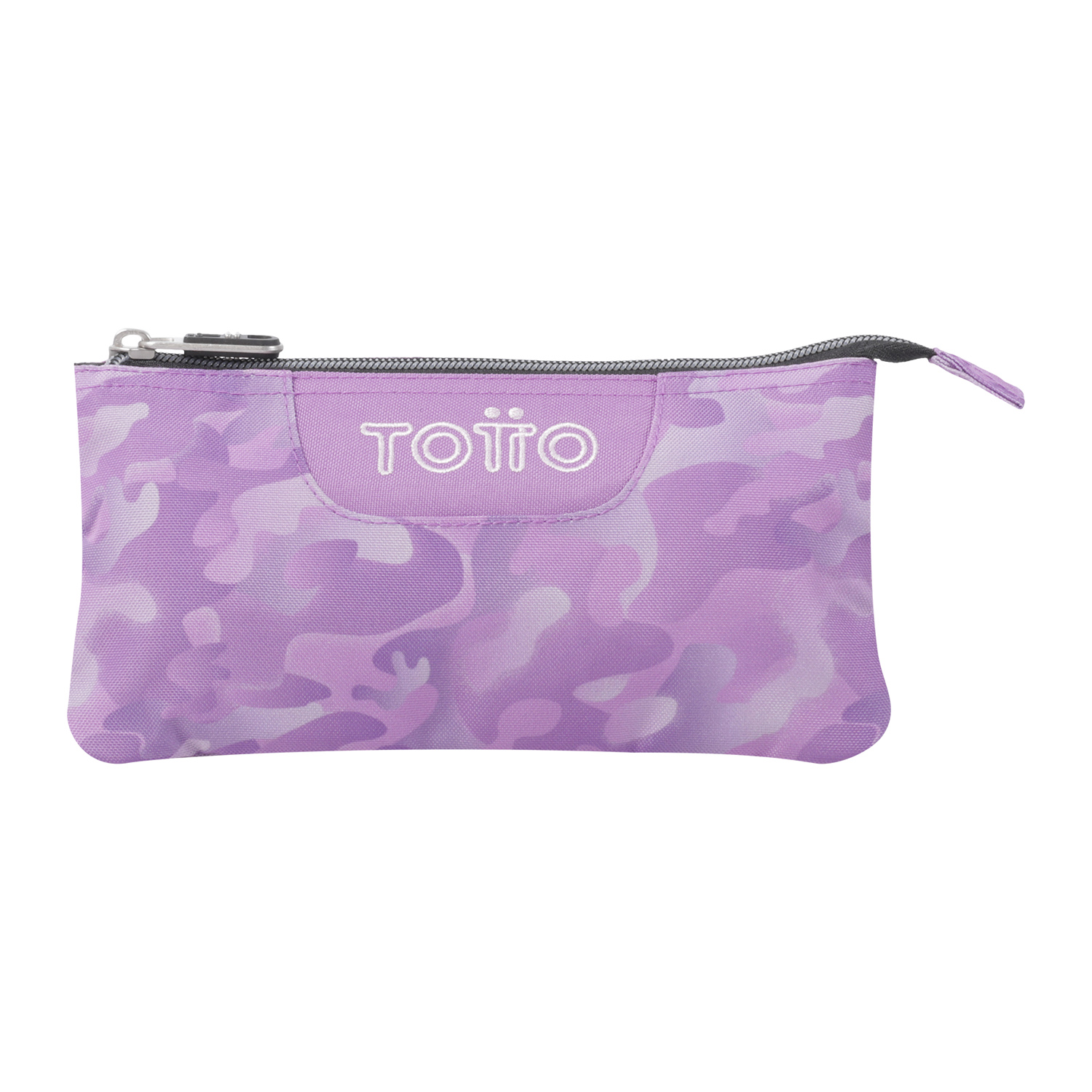 Estuche escolar tres compartimentos camuflaje rosa - Tablero